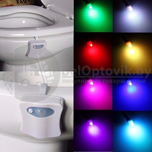 Цветная LED подсветка для унитаза (туалета) с датчиком движения Light Bowl - фото 5 - id-p93846989