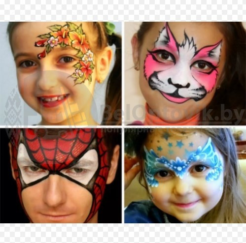 Аквагрим Face Paints (8 цветов кисточка) - фото 10 - id-p93847005