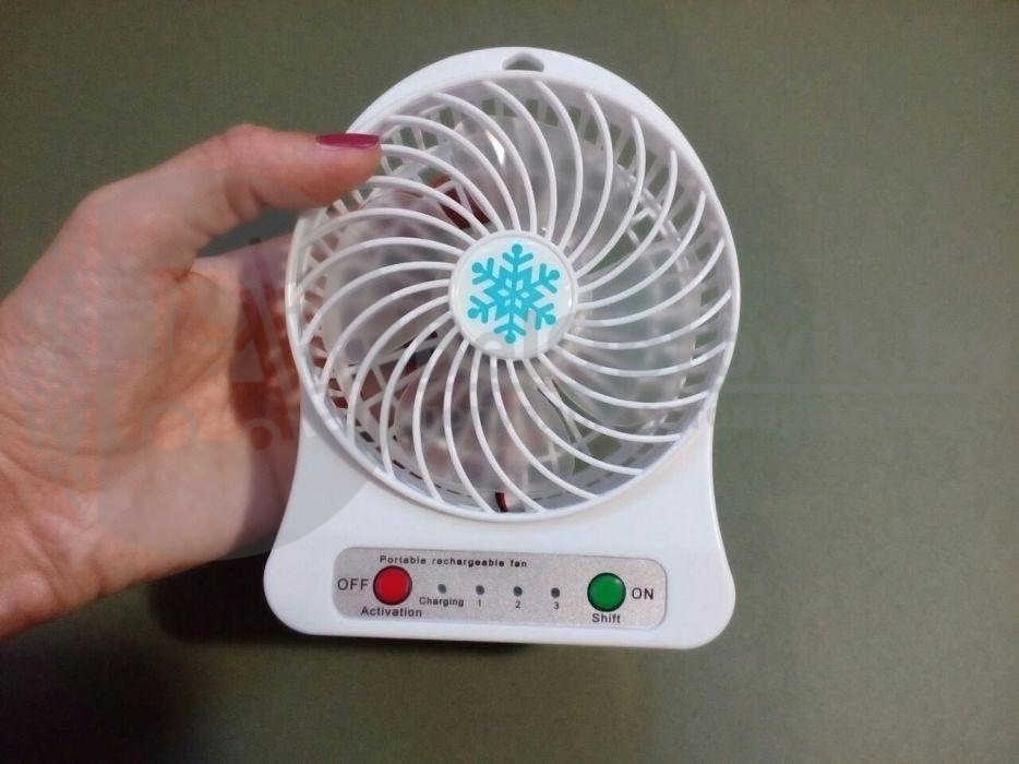 Мини вентилятор USB Fashion Mini Fan, 3 скорости обдува (заряжается от USB) Белый - фото 10 - id-p93848868