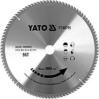 Диск пильный по дереву 315/30 96T YT-60795