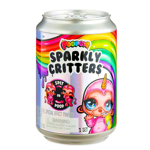 Игрушка Poopsie Sparkly Critters в банке газировки слайм