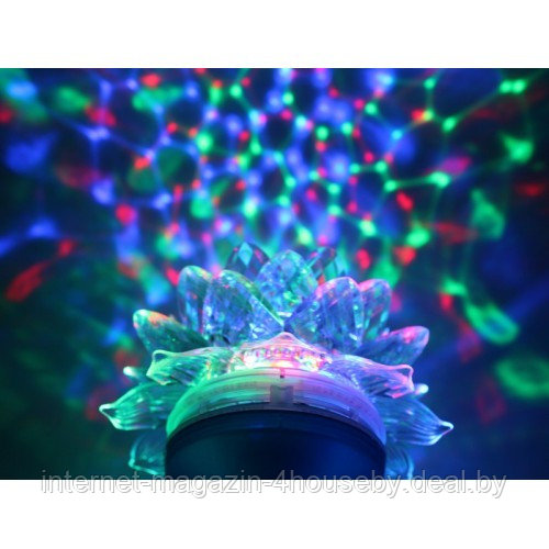 Светодиодная диско-лампа, вращающаяся LOTUS (Лотос) - фото 1 - id-p110385273