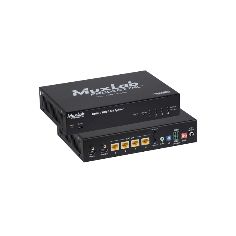 Распределитель, удлинитель сигнала HDMI/HDBT 1X4 SPLITTER Muxlab 500424-EUR