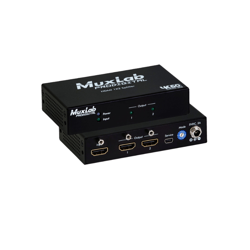 Распределитель сигнала HDMI 1X2 SPLITTER, 4K60 Muxlab 500425 - фото 1 - id-p110396191