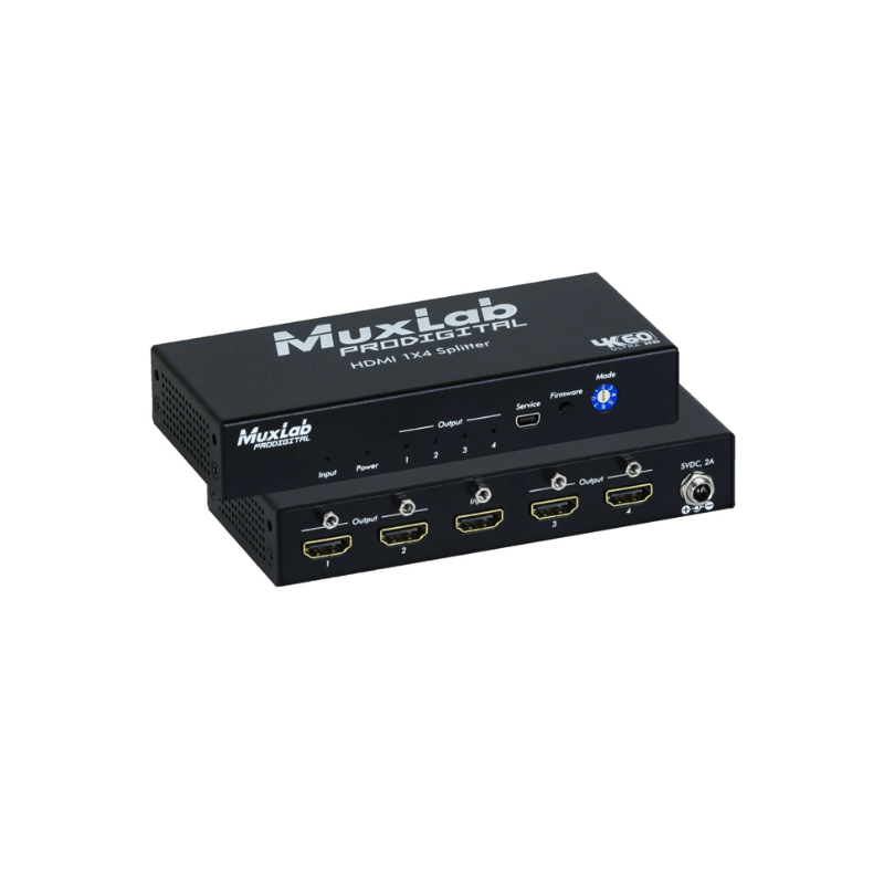 Распределитель сигнала HDMI 1X4 SPLITTER, 4K60 Muxlab 500426