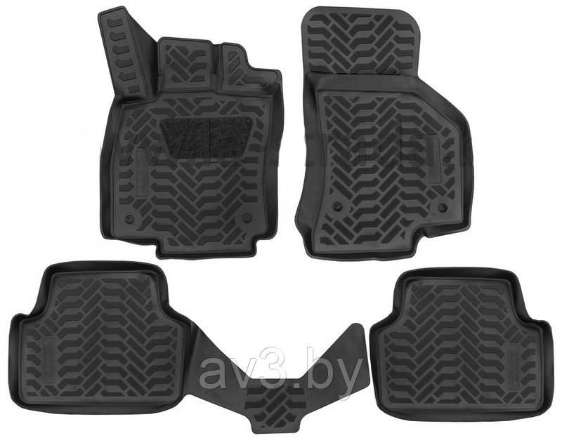 Коврики в салон Skoda Octavia A7 с 2013-, 3D с подпятником, Шкода ...