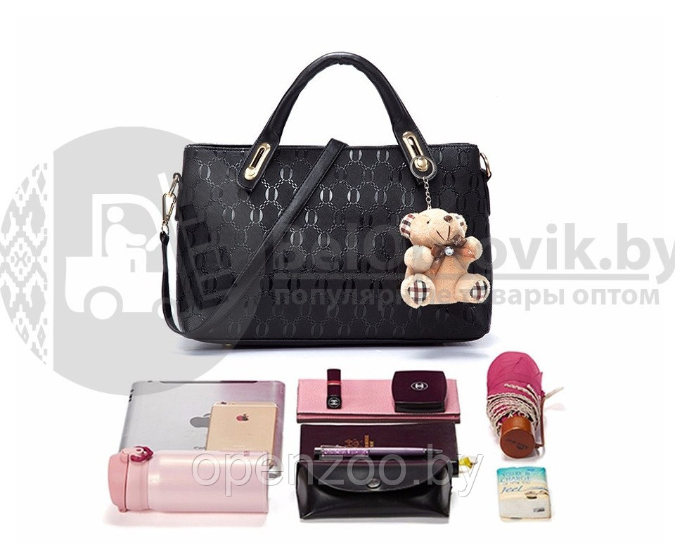Комплект сумочек Fashion Bag под кожу питона 6в1 Бежевый - фото 6 - id-p110452651