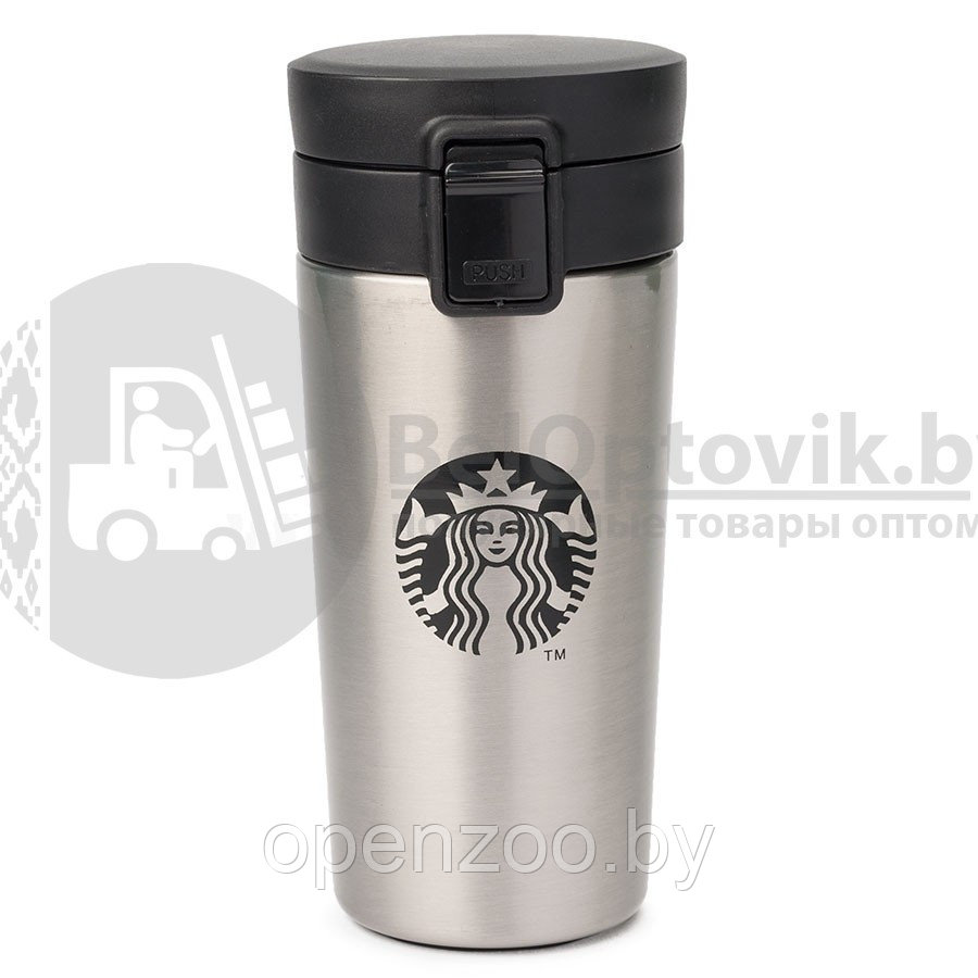 Термокружка Starbucks с фильтром Coffee (прорезиненное дно), 380 ml Черная - фото 6 - id-p110452679