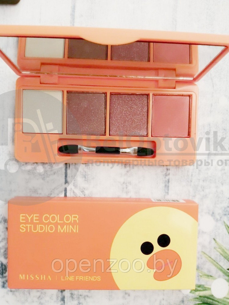 Тени для век Missha Line Friends Edition Eye Color Studio Mini Утка - duck - фото 6 - id-p110452817