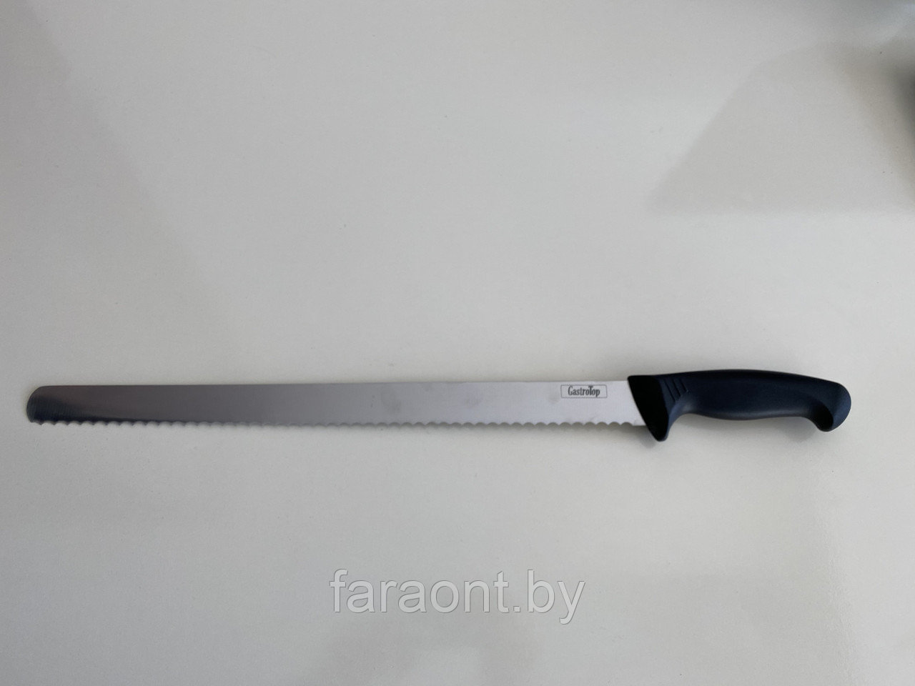 Нож для шаурмы 445 мм с зубчиками (нержавеющий) - фото 1 - id-p110453141