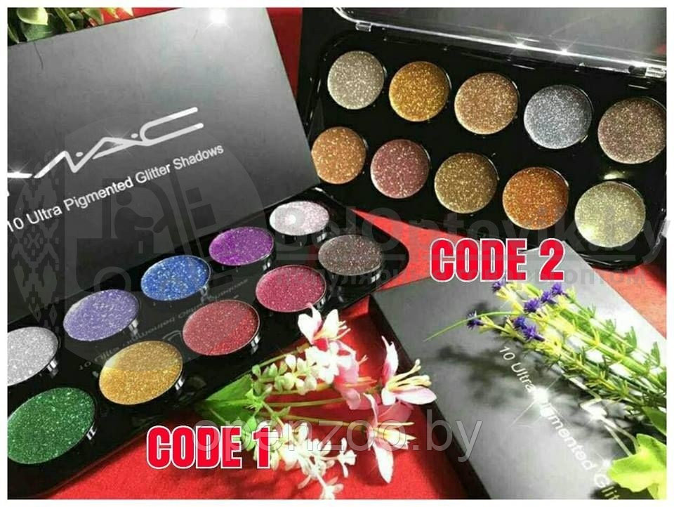 Глиттер (палетка теней) для век MAC 10 Ultra Pigmented Glitter Shadows 10 цветов - фото 3 - id-p91942717