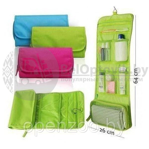 Дорожная сумка для гигиенических принадлежностей Travel Storage Bag (органайзер) Розовый - фото 4 - id-p88464347