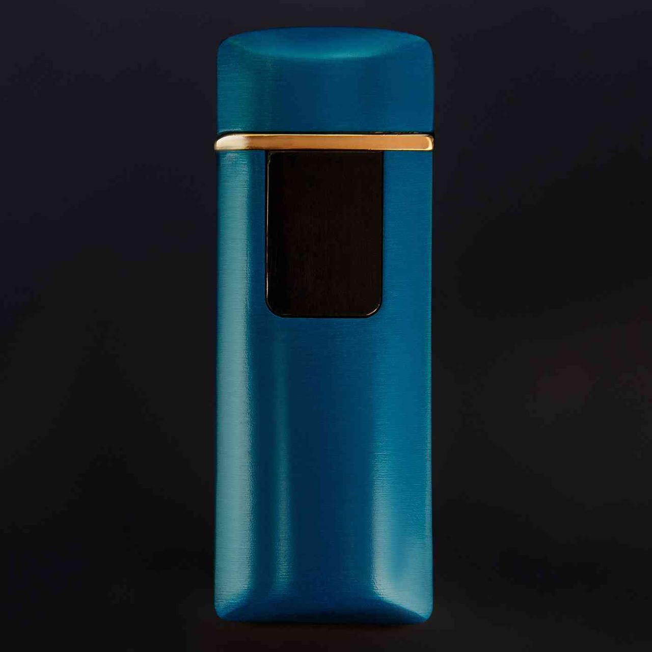 USB зажигалка сенсорная Синяя прямоугольный дисплей - фото 6 - id-p110489112