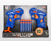 Набор из 2 пистолетов типа Nerf , 10 мягких пуль , ZC7110