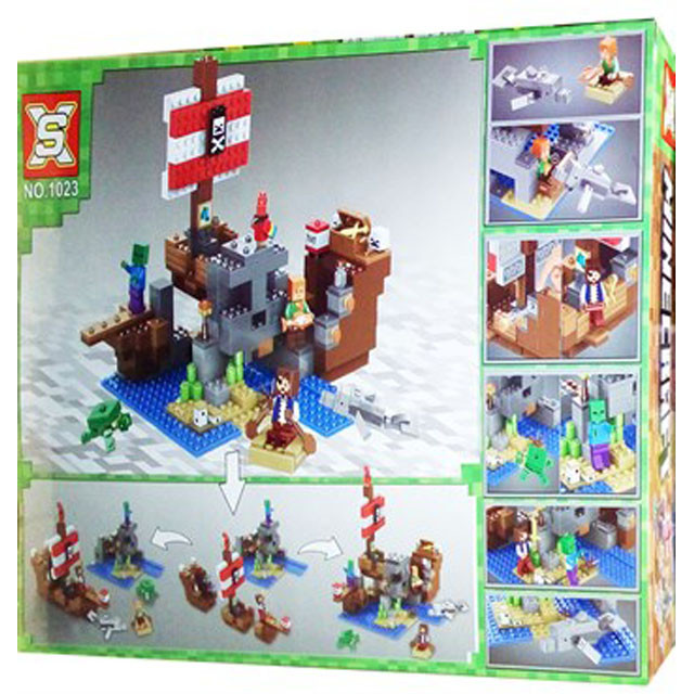 Конструктор SX1023 Minecraft Приключения на пиратском корабле (аналог Lego Minecraft 21152) 393 детали - фото 2 - id-p110548782