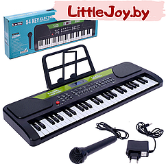 Детский синтезатор пианино с микрофоном и USB, арт. 328-10 (ВТ)
