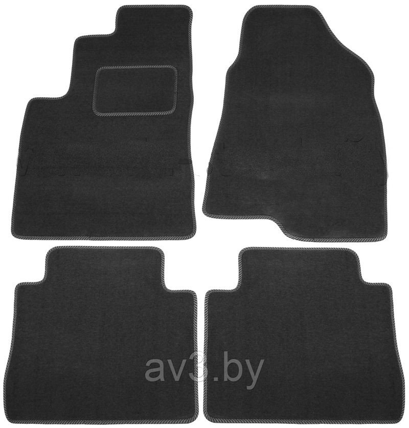 Коврики ВОРСОВЫЕ в салон Chevrolet Captiva 2006-2011 Черный (Duomat) - фото 1 - id-p63574133