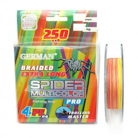 Плетеный шнур GERMAN SPIDER MULTICOLOR X4 250М