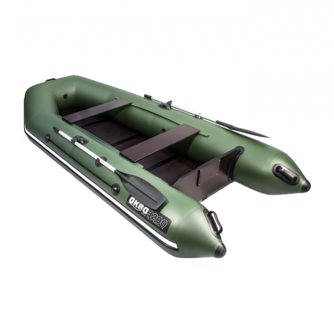Надувная лодка Аква 3200 (слань-книжка, киль) зеленый - фото 3 - id-p110564146