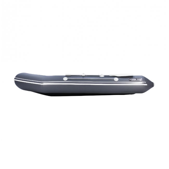 Надувная лодка Аква 3200 (слань-книжка, киль) графит / cветло-серый - фото 5 - id-p110564156