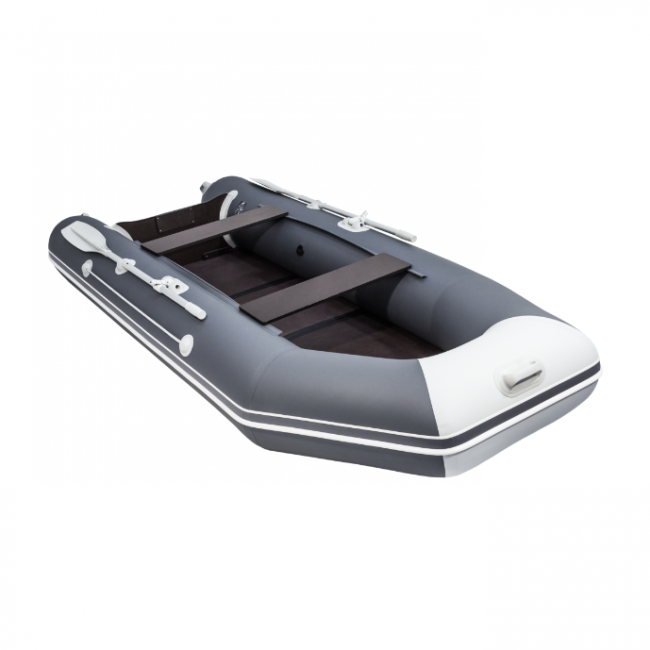 Надувная лодка Аква 3200 (слань-книжка, киль) графит / cветло-серый - фото 6 - id-p110564156