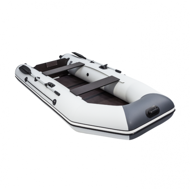 Надувная лодка Аква 3200 (слань-книжка, киль) cветло-серый / графит Светло-серый / графит - фото 3 - id-p110564157