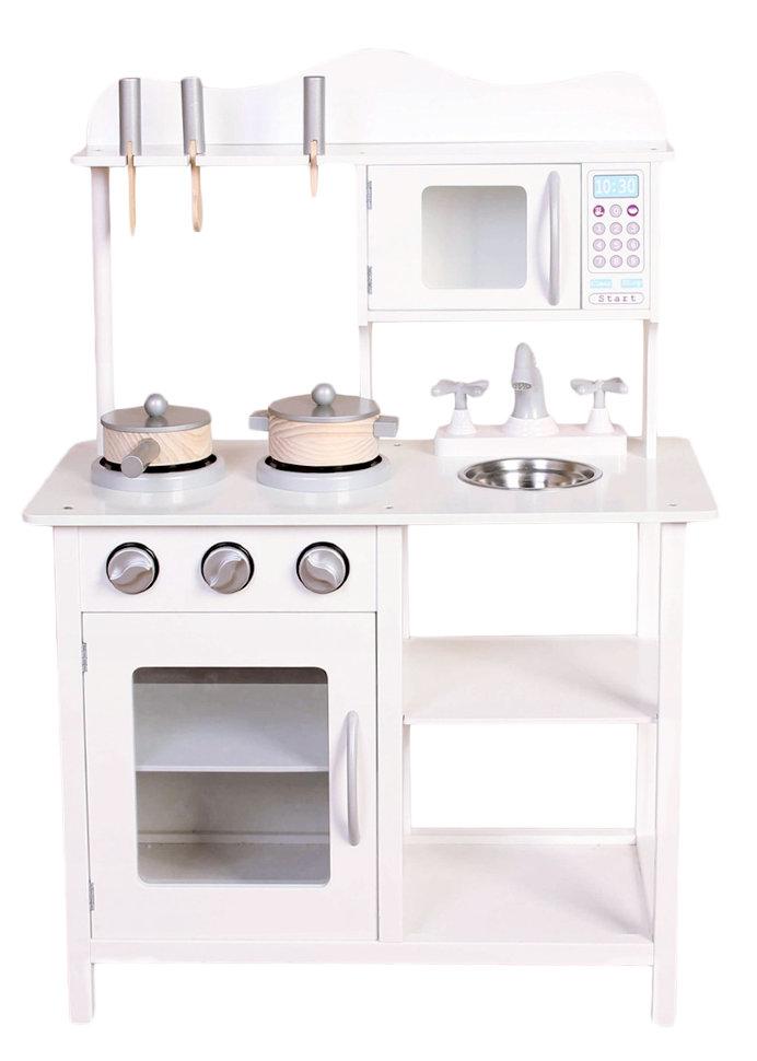 Детская деревянная кухня 85x60x30 см ECO TOYS арт. TK040( белая) - фото 3 - id-p110564500