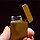 Импульсная зажигалка двойная дисплей сбоку Золотая глянец, фото 2