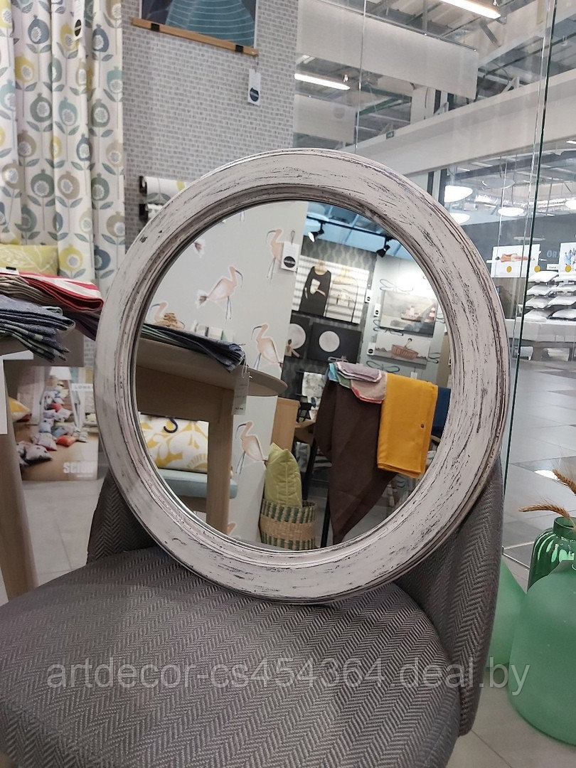 Круглое зеркало в стиле Лофт Albany 50