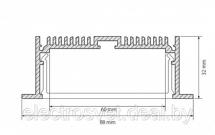 Профиль SL-LINIA88-F-2000 ANOD - фото 3 - id-p110595108