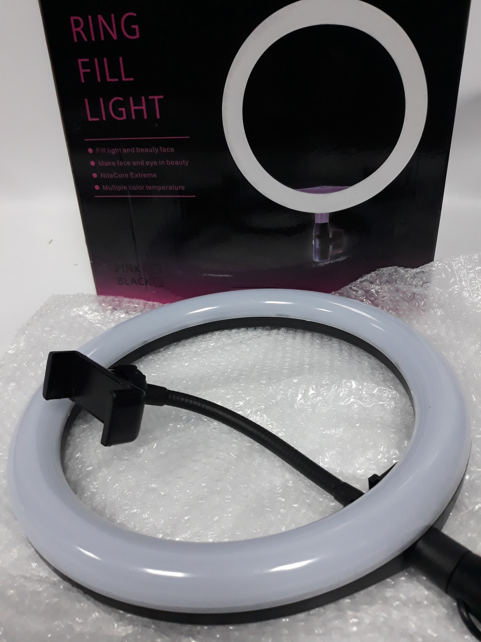 Светодиодная кольцевая лампа Ring Fill Light 210 см диаметр 26 см - фото 2 - id-p110595566