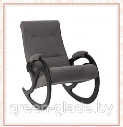 Кресло-качалка Green Glade модель 5 каркас Венге, ткань Verona Antrazite Grey ﻿