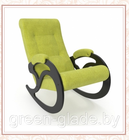 Кресло-качалка Green Glade модель 5 каркас Венге, ткань Falcone Lime