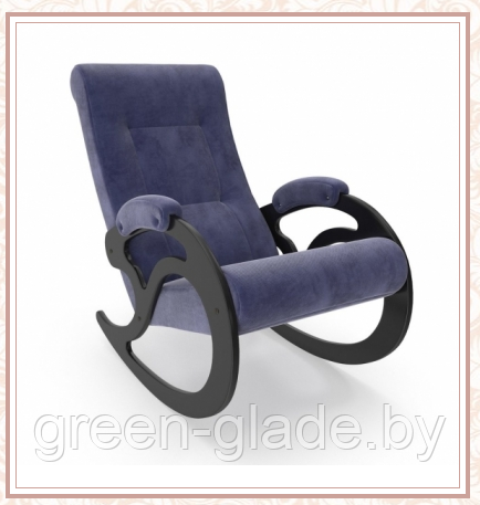 Кресло-качалка Green Glade модель 5 каркас Венге, ткань Verona Denim Blue