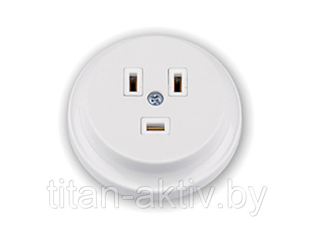 Розетка силовая РС32-076 BYLECTRICA (1-ая к электроплите (скрытая, с/з) белая (для В32-071))