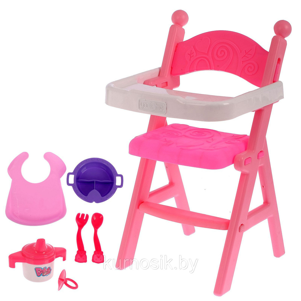 Кукольный стульчик для кормления "Малыш", 6 предметов, арт. W0196 - фото 1 - id-p110626736