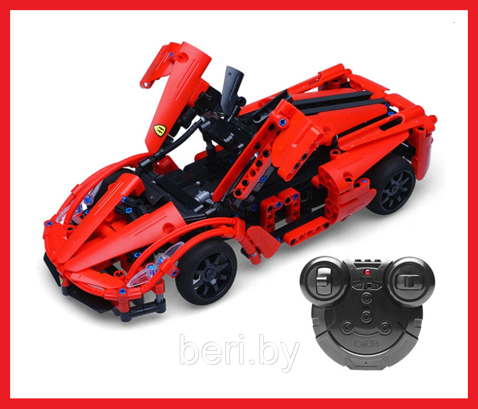 C51009W Конструктор CaDa Technic "Ferrari", 380 деталей, пульт управления, аналог Lego Technic - фото 1 - id-p110627124