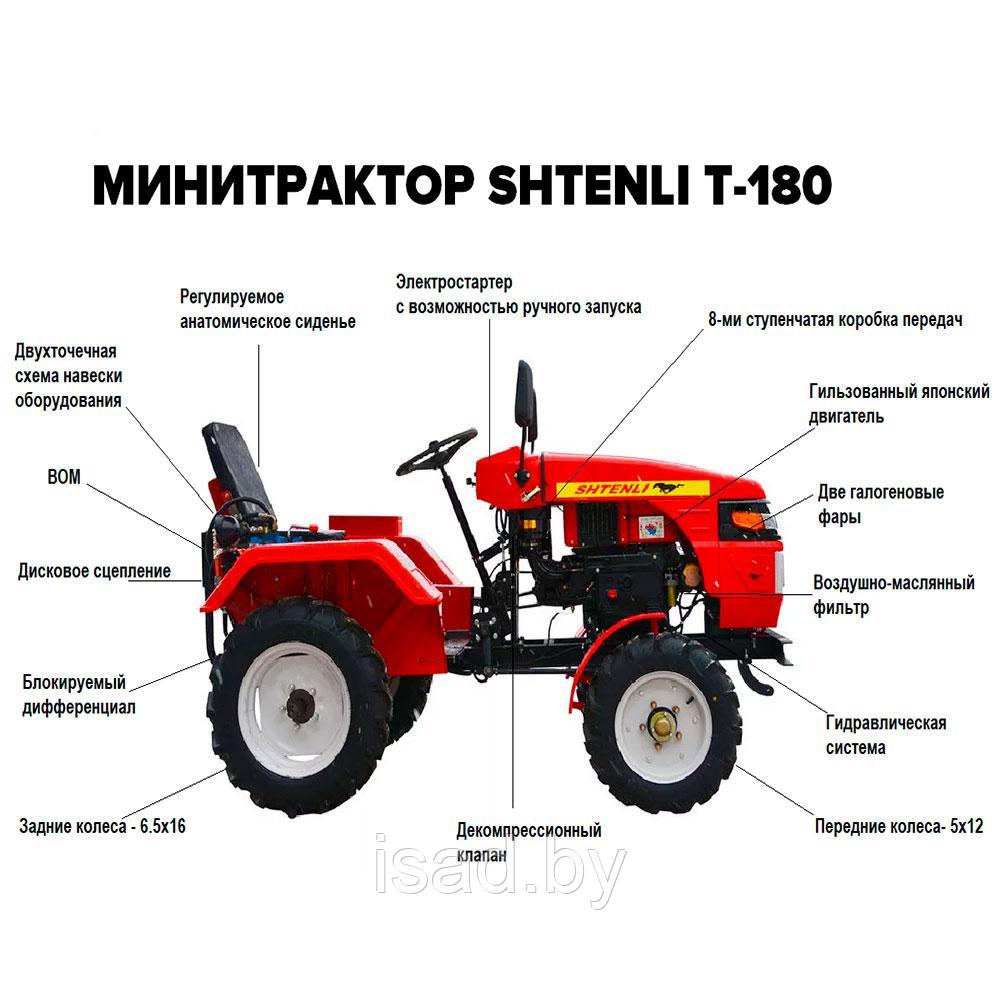 Минитрактор SHTENLI Т-180 с регулируемой калией (18 л.с.) Дизельный - фото 2 - id-p110263809