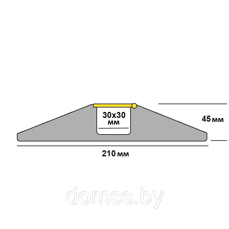 Кабель-канал ККР 1-12 Резина (1 канал 30х30 мм). Кабельная капа 990х210х45мм. - фото 3 - id-p110655586