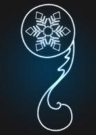 Консоль новогодняя Узор со снежинкой - фото 1 - id-p110659041