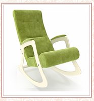 Кресло-качалка Green Glade модель 2 каркас Дуб шампань ткань Verona Apple Green