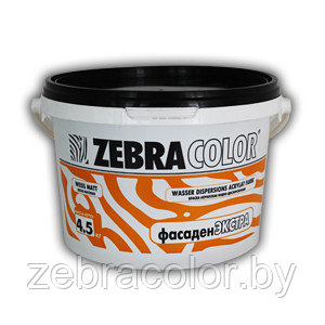 Фасадная водно-дисперсионная краска "fassaden EXTRA" 7,5 кг, белая