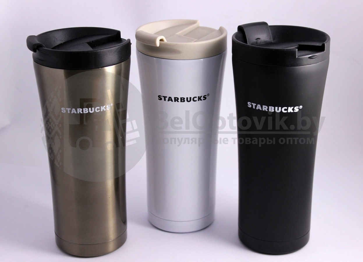Термокружка Starbucks King Star, 500 мл Темный металл (черный) с надписью Starbucks - фото 8 - id-p103280061