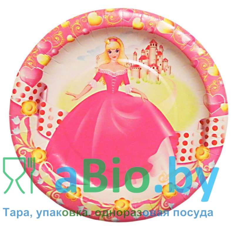 Набор детской праздничной посуды "Обед Принцессы" 20 предметов из высококачественного ламинированн - фото 2 - id-p6260708