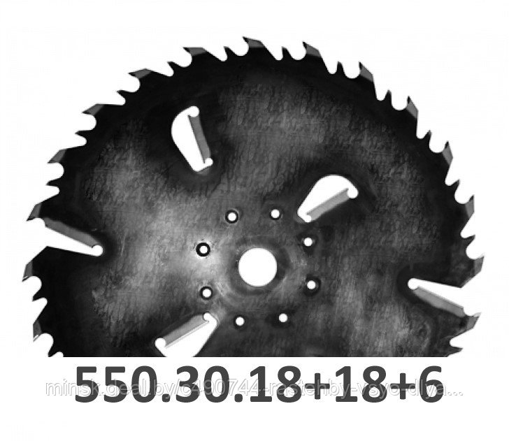 Пила дисковая 550.30.18+18+6 (5,6/3,8) для станков углового пиления БАРС