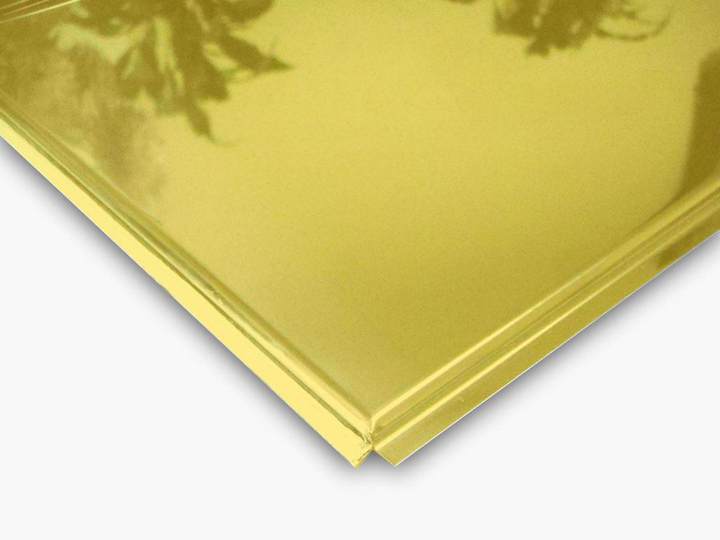 Панель алюминиевая AP600A6, цвет золото 3848, модуль 600*600 - фото 1 - id-p110695105