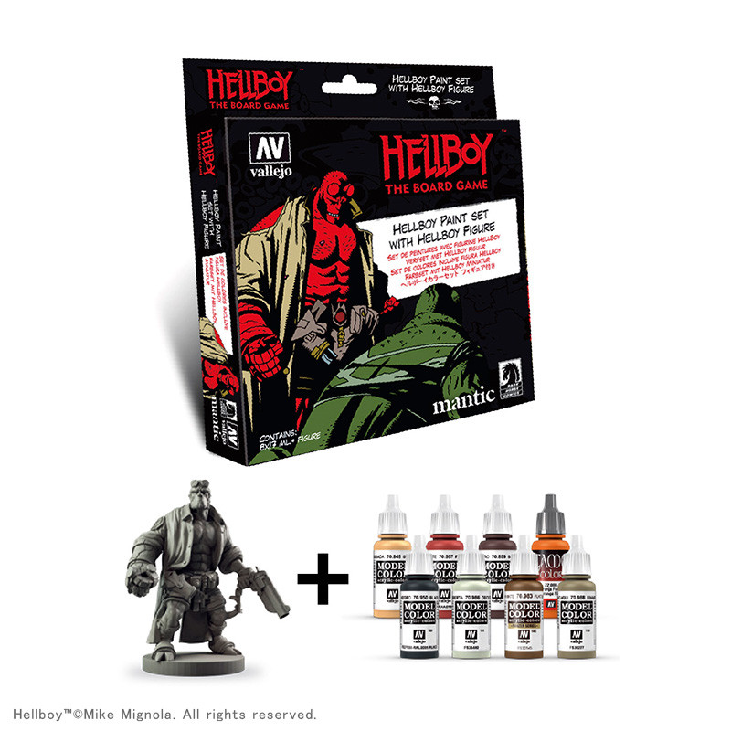 Набор VALLEJO Model Color HELLBOY PAINT SET (8 + сборная фигурка) - фото 2 - id-p110695563