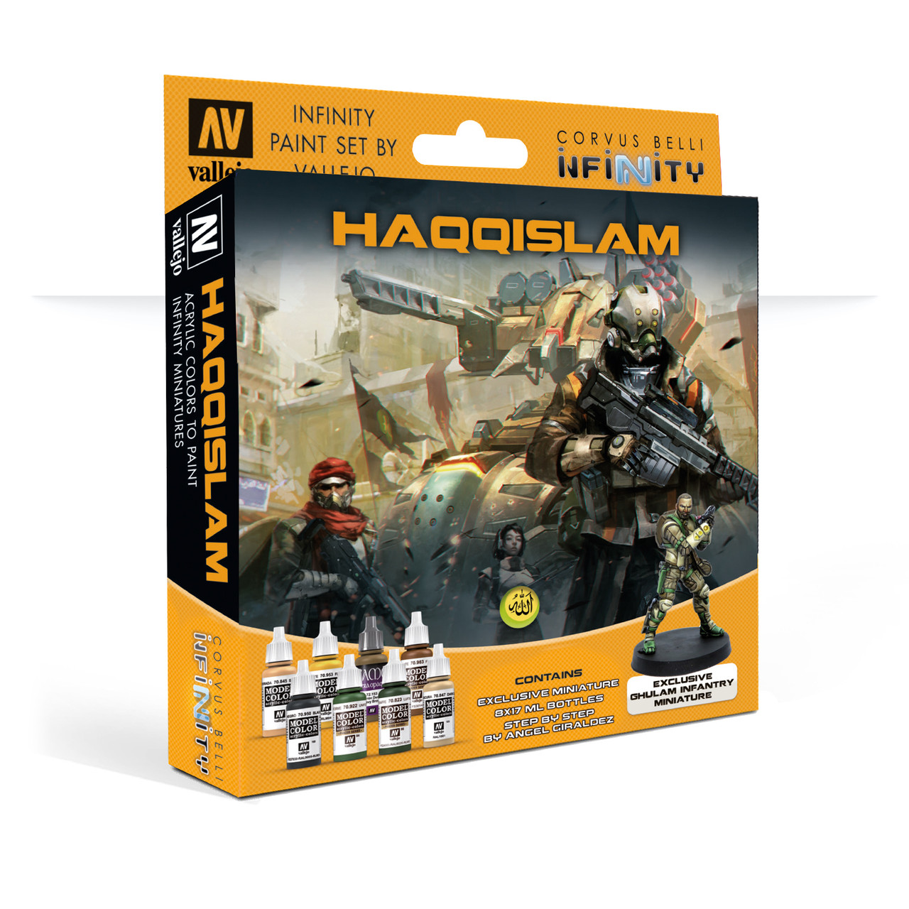 Набор VALLEJO Model Color INFINITY HAQQISLAM MINIATURE (8 + сборная фигурка)