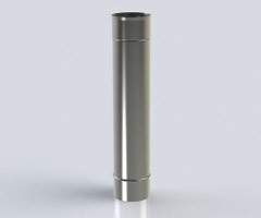 Труба для дымохода 1м из нержавеющей стали, толщина металла 0.5 мм