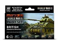 Набор VALLEJO Model Color WWII BRITISH ARMOUR (6*17мл), фото 1